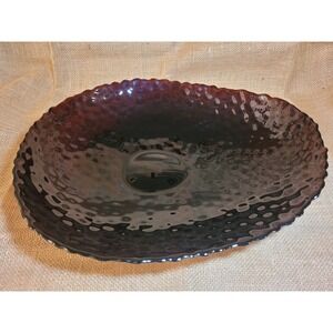 Leonardo Amethyst Purple Large Bubble Glass Centerpiece Cocoon Bowl~ Germany~EUC